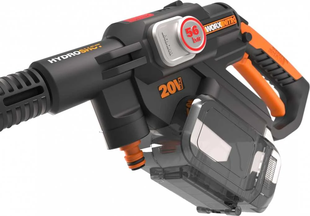 Worx akumuliatorinė plovykla Worx WG633E.9, 56bar, be akumuliatoriaus ir koroviklio