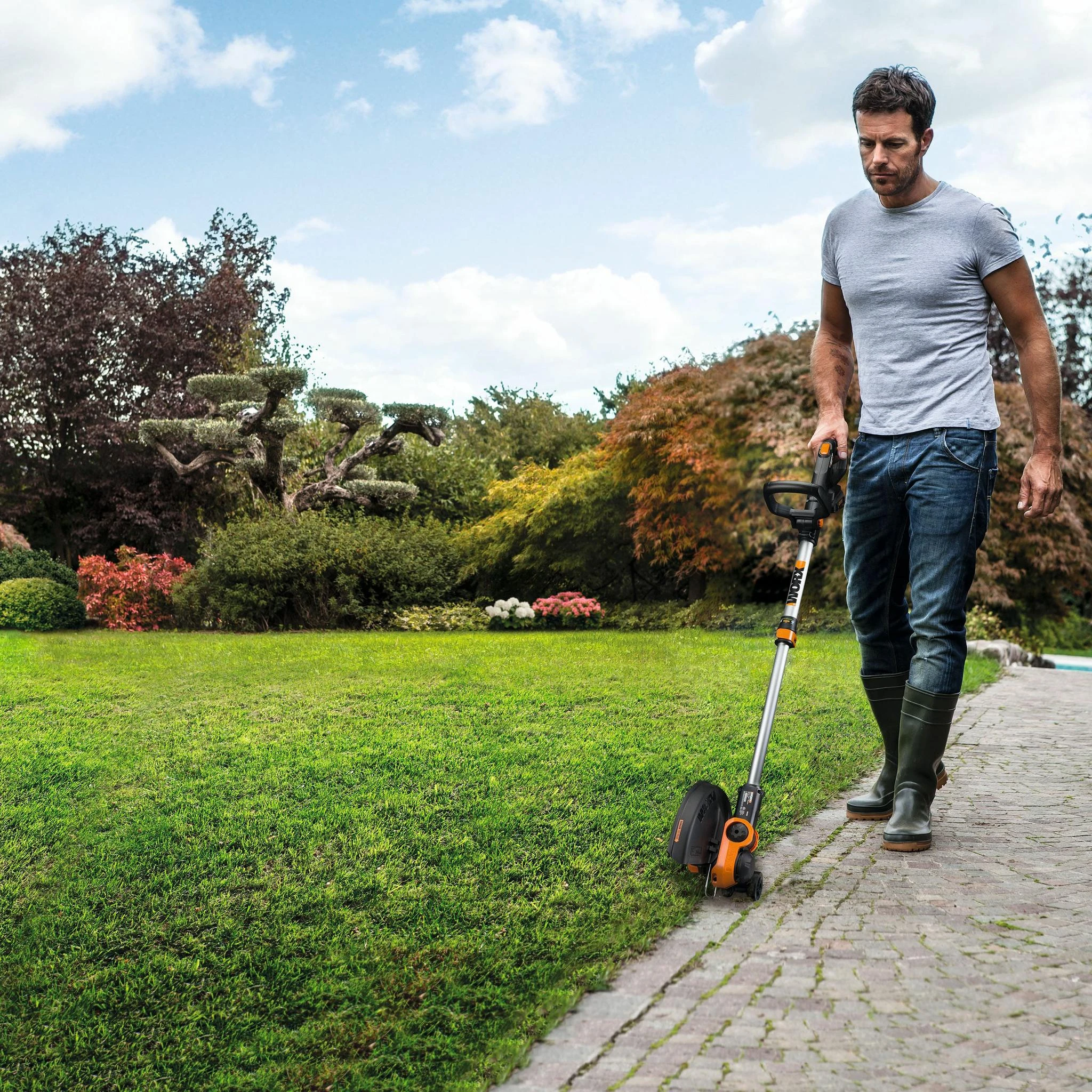 Worx 20V MAX akumuliatorinė žoliapjovė WG163E.2 1x2Ah