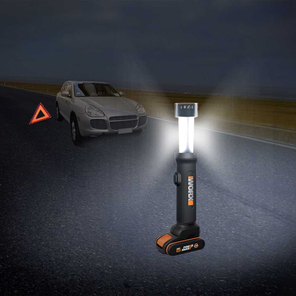 Worx įkraunamas žibintuvėlis Power Share (WX027.9)