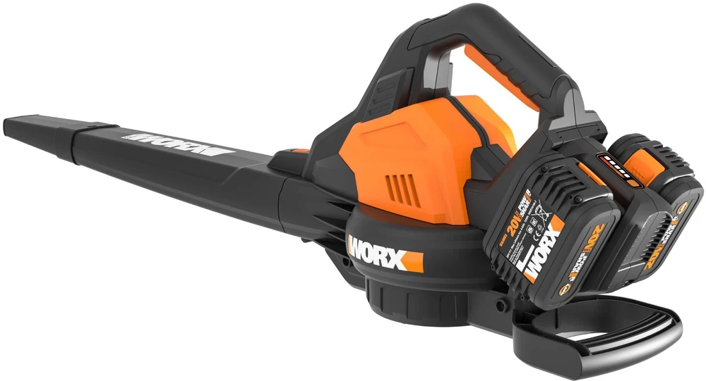 Akumuliatorinis lapų siurblys-pūstuvas Worx WG583E; 2x20 V; 2x4,0 Ah akum.