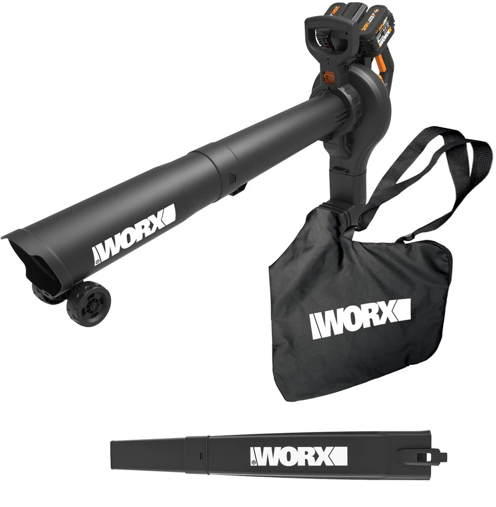Akumuliatorinis lapų siurblys-pūstuvas Worx WG583E; 2x20 V; 2x4,0 Ah akum.