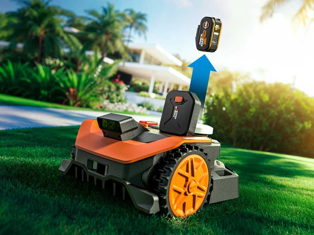 Vejos robotas Worx Vision Cloud WR305E, RTK navigacija, 2WD, be ribinio laido, iki 500 m², su akumuliatoriumi