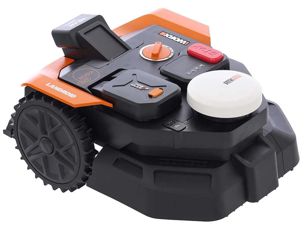 Vejos robotas Worx Vision Cloud WR305E, RTK navigacija, 2WD, be ribinio laido, iki 500 m², su akumuliatoriumi