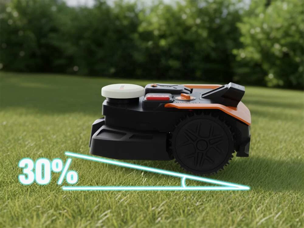 Vejos robotas Worx Vision Cloud WR305E, RTK navigacija, 2WD, be ribinio laido, iki 500 m², su akumuliatoriumi