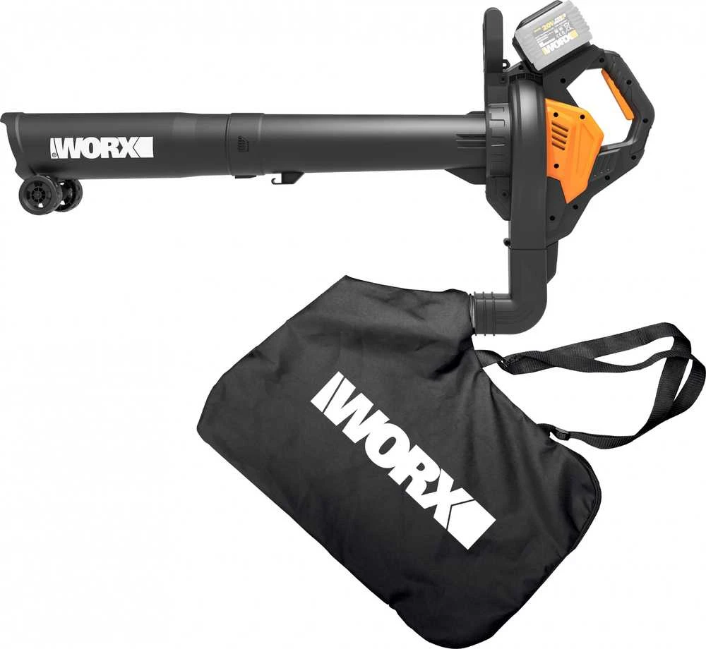 WORX WG583E.9 Akumuliatorinis lapų pūstuvas 335 km/h be akumuliatorių ir kroviklio