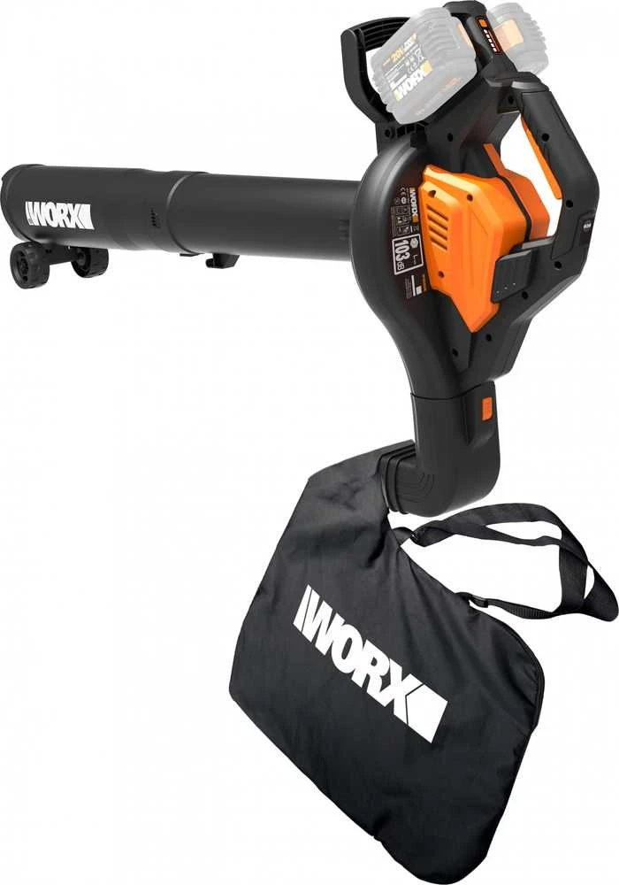 WORX WG583E.9 Akumuliatorinis lapų pūstuvas 335 km/h be akumuliatorių ir kroviklio