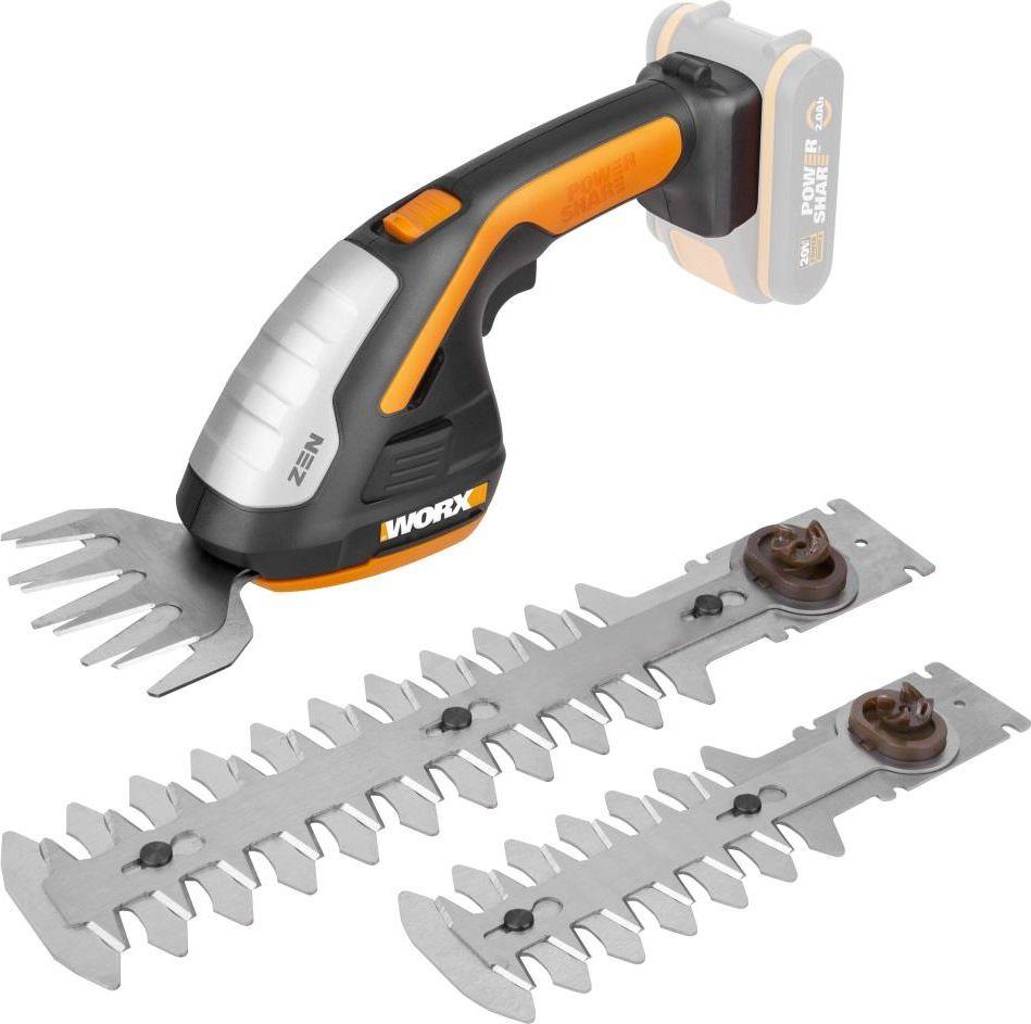 Žirklės žolei ir šakoms 20V 10/12/20cm, be pakrovėjoWORX