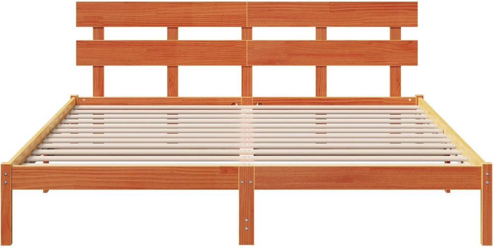 Lovos rėmas Ruda 180 x 200 cm Pušies medienos masyvas