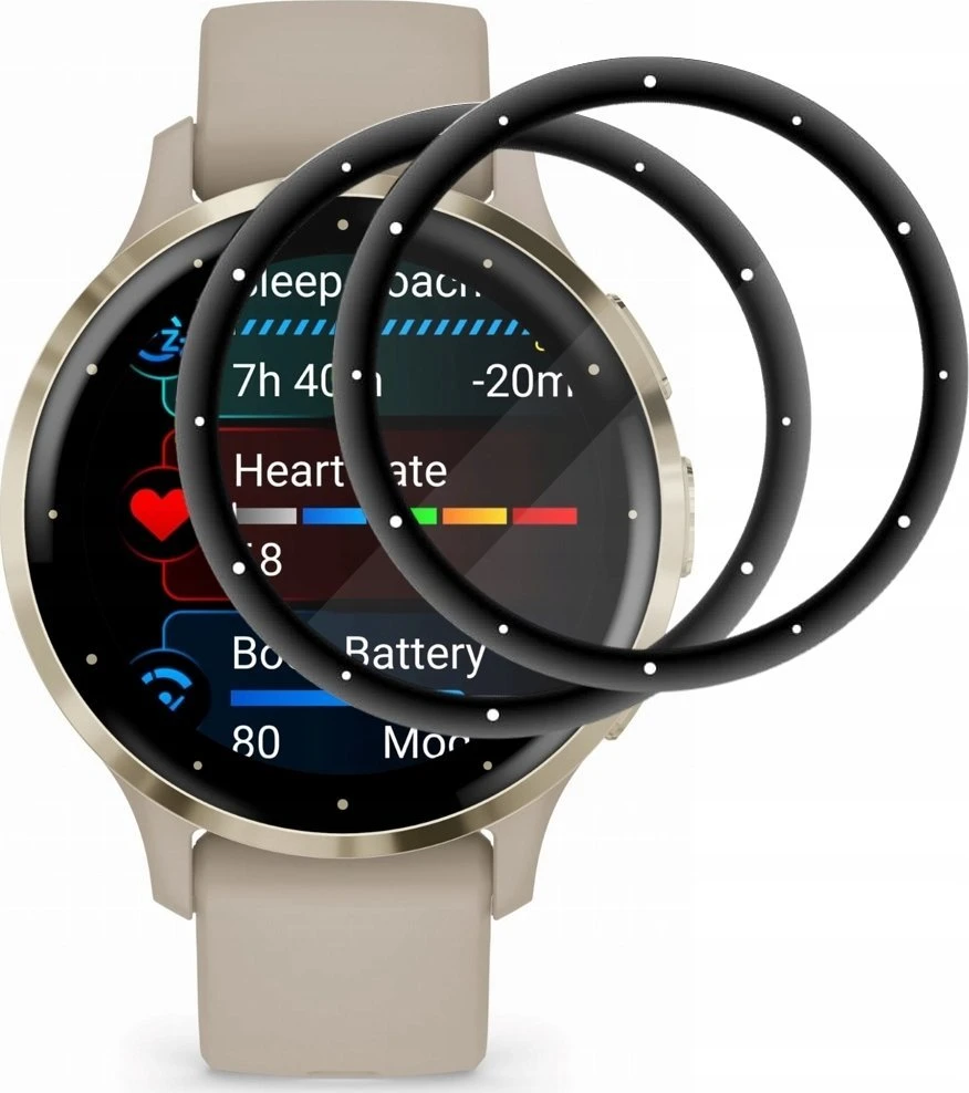 Wozinsky Full Glue Apsauginis stiklas Garmin Venu 3S 41mm (2 vnt.)