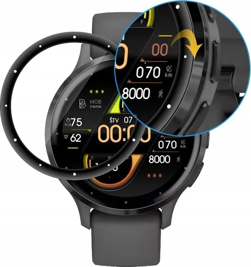 Wozinsky Full Glue Apsauginis stiklas Garmin Venu 3S 41mm (2 vnt.)