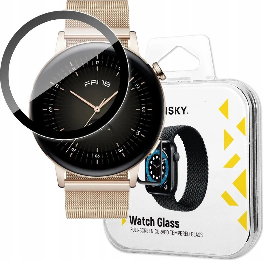 Wozinsky Full Glue Apsauginis stiklas Huawei Watch GT 5 / GT 5 Pro / GT 4 / GT 4 Pro / GT 3 / GT 3 Pro 46mm (2 vnt.)