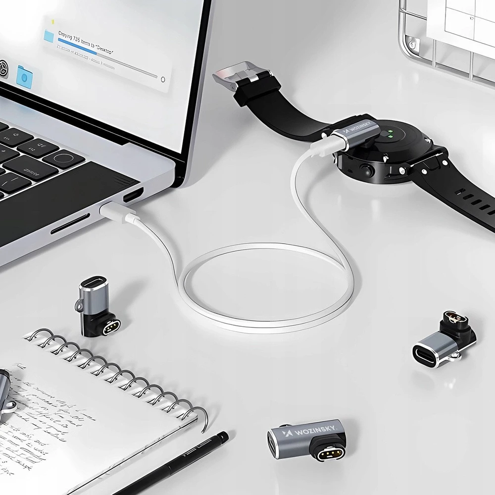 Wozinsky WAYGS1 USB-C Adapteris for Garmin Išmanusis laikrodis – pilkos spalvos