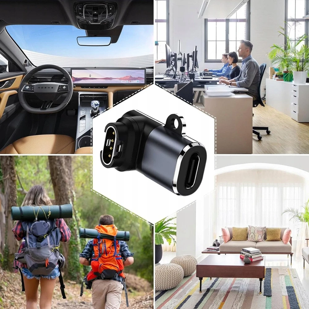 Wozinsky WAYGS1 USB-C Adapteris for Garmin Išmanusis laikrodis – pilkos spalvos