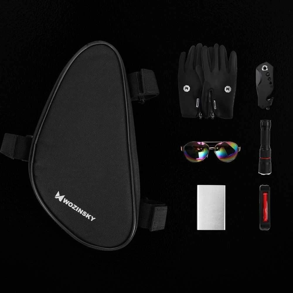 Wozinsky bike bag skirta 1.5l bike frame juodos spalvos (WBB11BK)