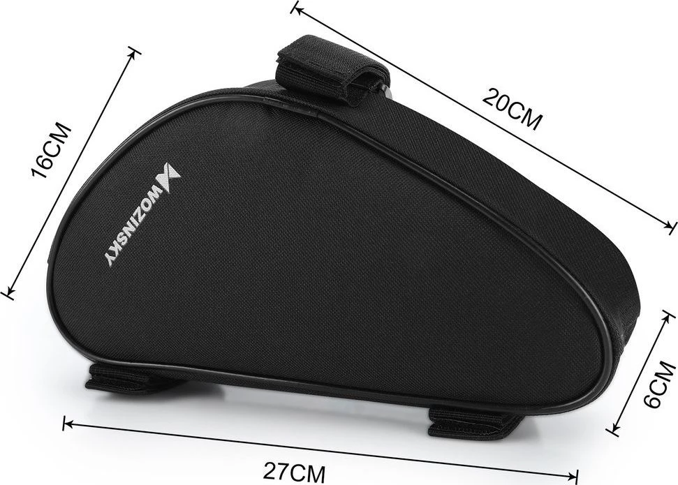 Wozinsky bike bag skirta 1.5l bike frame juodos spalvos (WBB11BK)