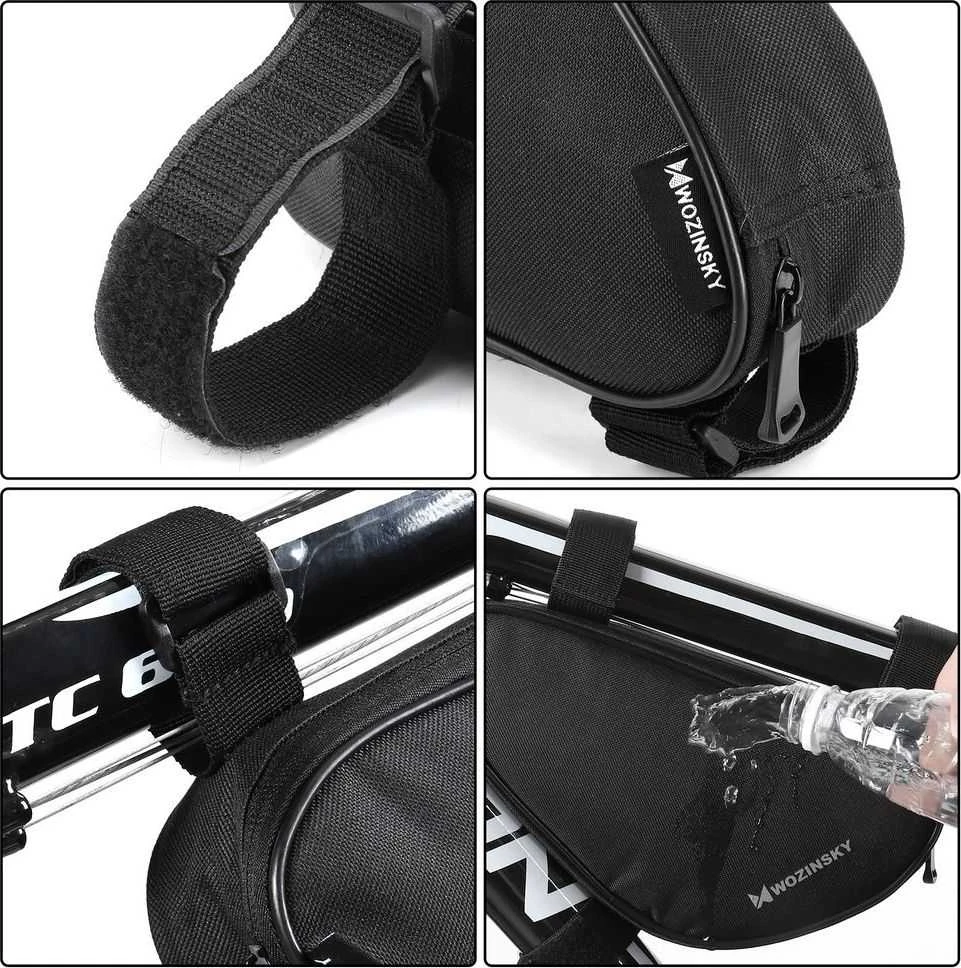 Wozinsky bike bag skirta 1.5l bike frame juodos spalvos (WBB11BK)