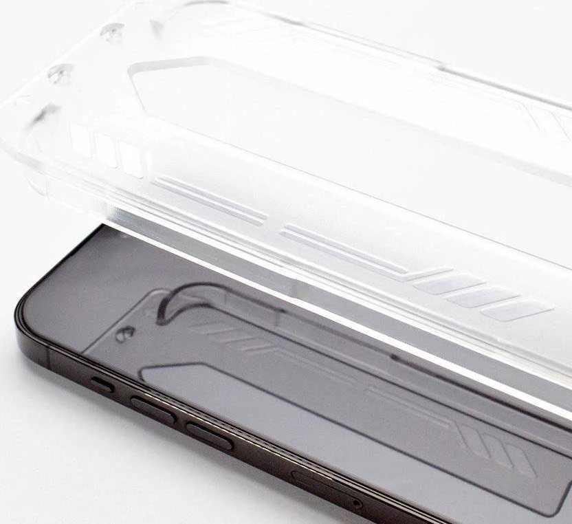 Wozinsky Grūdintas stiklas 9H su ramką montażową do iPhone 14 Plus Premium Glass juoda