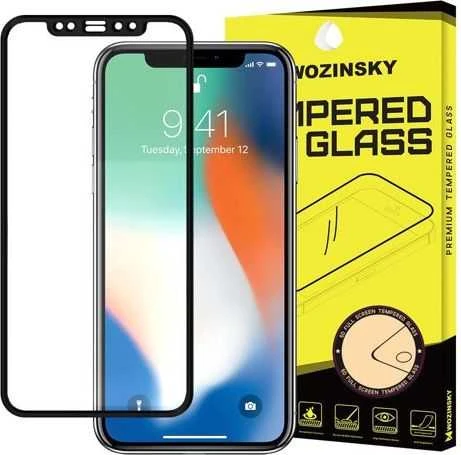Wozinsky super tvirtas, visiškai klijuojamas apsauginis stiklas, skirtas visam ekranui su rėmeliu, tinkantis Apple iPhone XR / iPhone 11 juodas