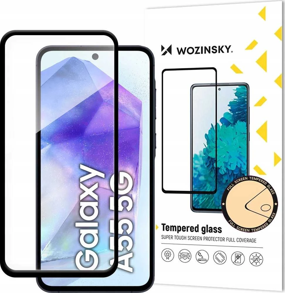 Wozinsky Apsauginis stiklas Full Glue Samsung Galaxy A55 with juodas frame
