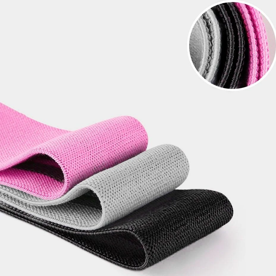 Wozinsky rinkinys iš 3x audinio atsparumo juostų Atsparios mini juostos jogai Crossfit Fitness (WFB-01)