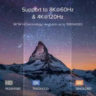 HDMI Laidas - Newell HDMI 2.1 8K 60Hz 2m Nailono Apsauga