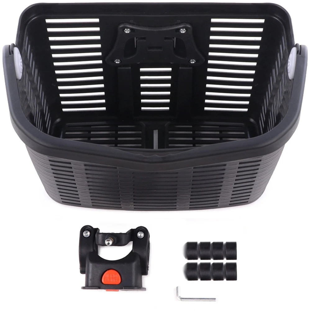 Wozinsky WKR-PK plastikas handlebar bicycle basket - juodas
