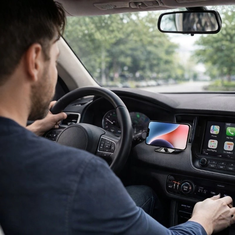 Wozinsky WPT-D19 „MagSafe“ suderinamas automobilio laikiklis – pilkas