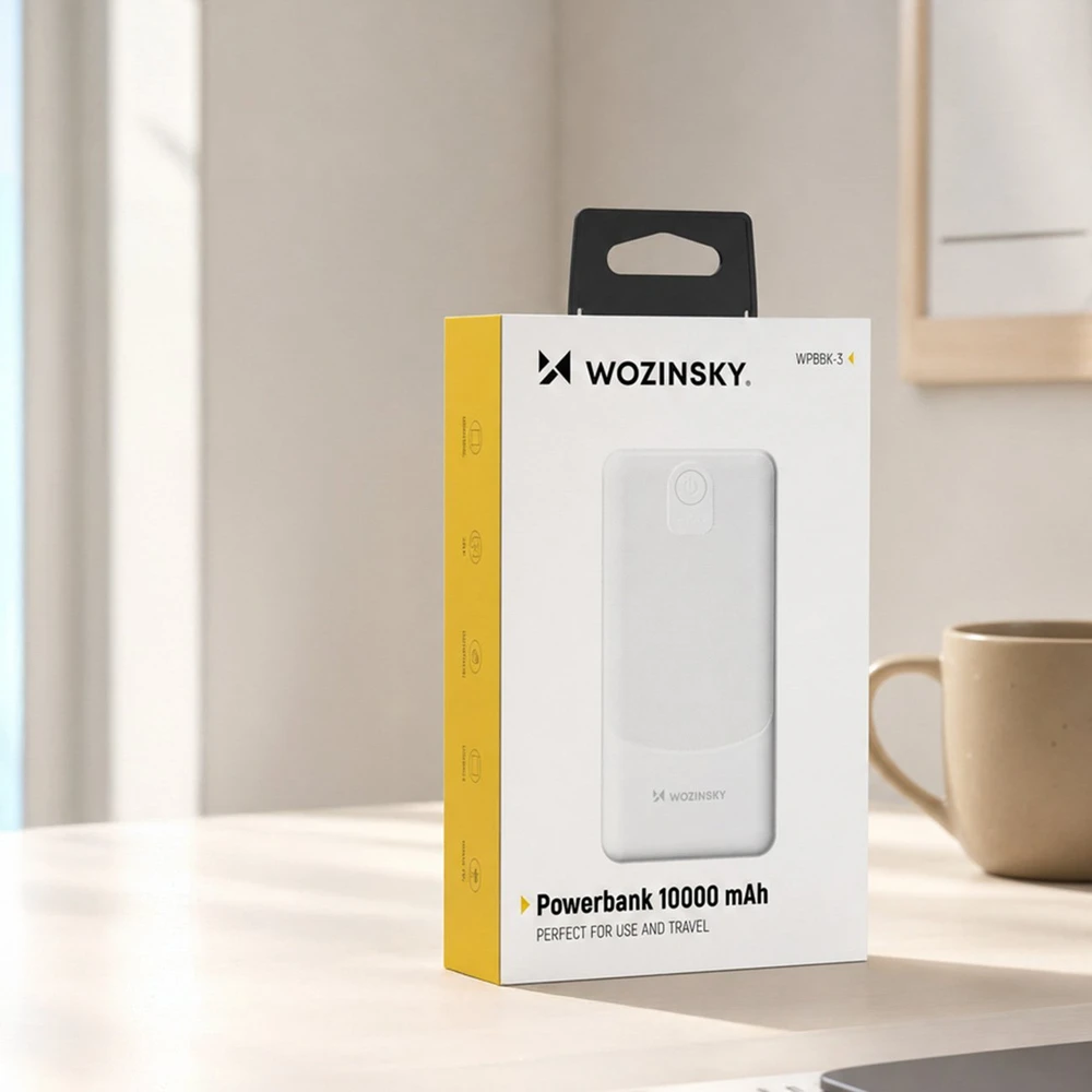 Wozinsky Powerbank Wpower WPBBK-3 10000 mAh 10 W 2x USB-A 2A - baltas (5907769387739)
