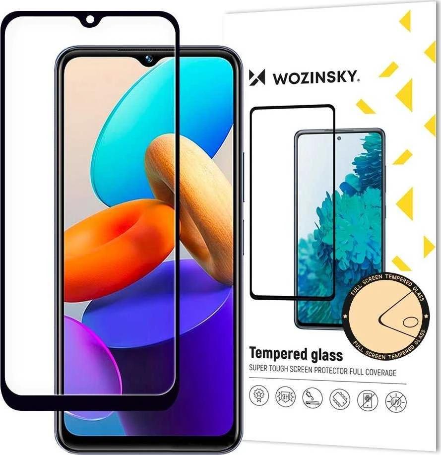 Wozinsky Grūdintas stiklas 9H na cały ekran Vivo Y35 / Y22 / Y22s su ramką Case Friendly juoda