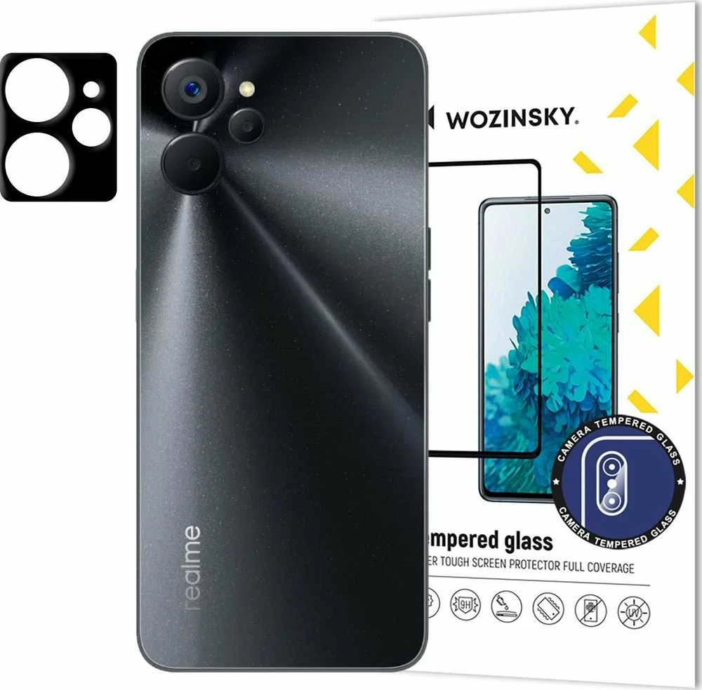 Grūdintas stiklas 9H na aparat kamerę do Realme 10 5G / Realme 9i 5G Full Camera Glass