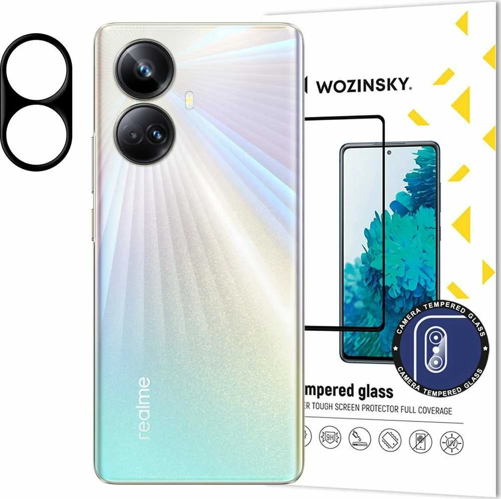 Grūdintas stiklas 9H na aparat kamerę do Realme 10 Pro+ Full Camera Glass
