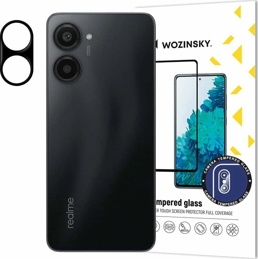 Grūdintas stiklas 9H na aparat kamerę do Realme 10 Pro Full Camera Glass