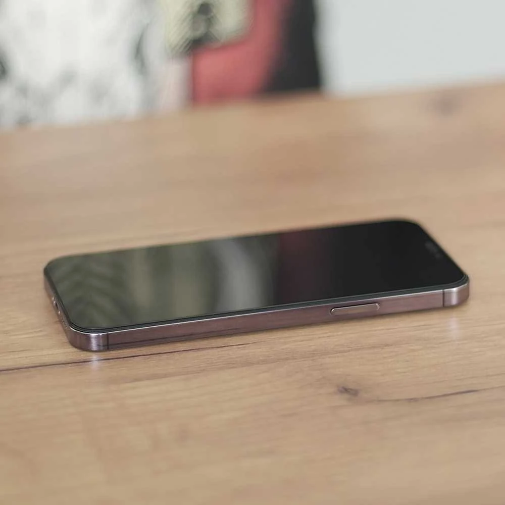 Wozinsky Grūdintas stiklas na ekran iPhone 14 Pro Max elastyczne su czarną ramką Flexi Nano Glass