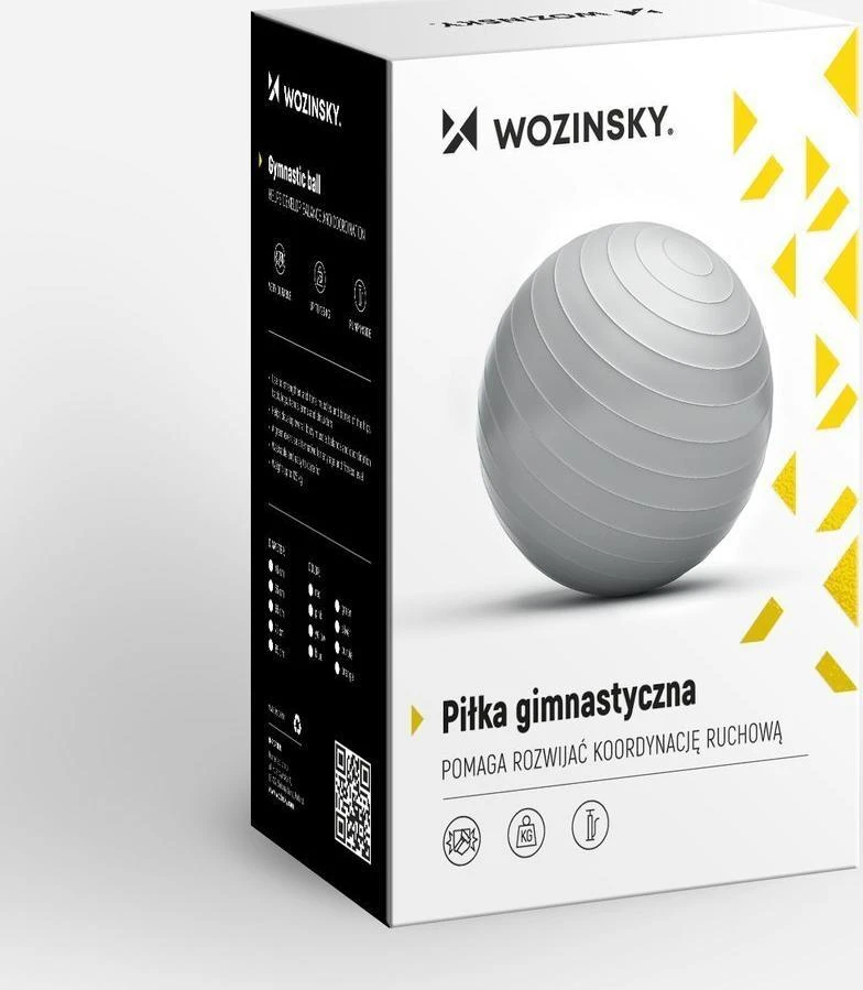 Wozinsky WGB65BL mankštos kamuolys, 65 cm, Mėlyna