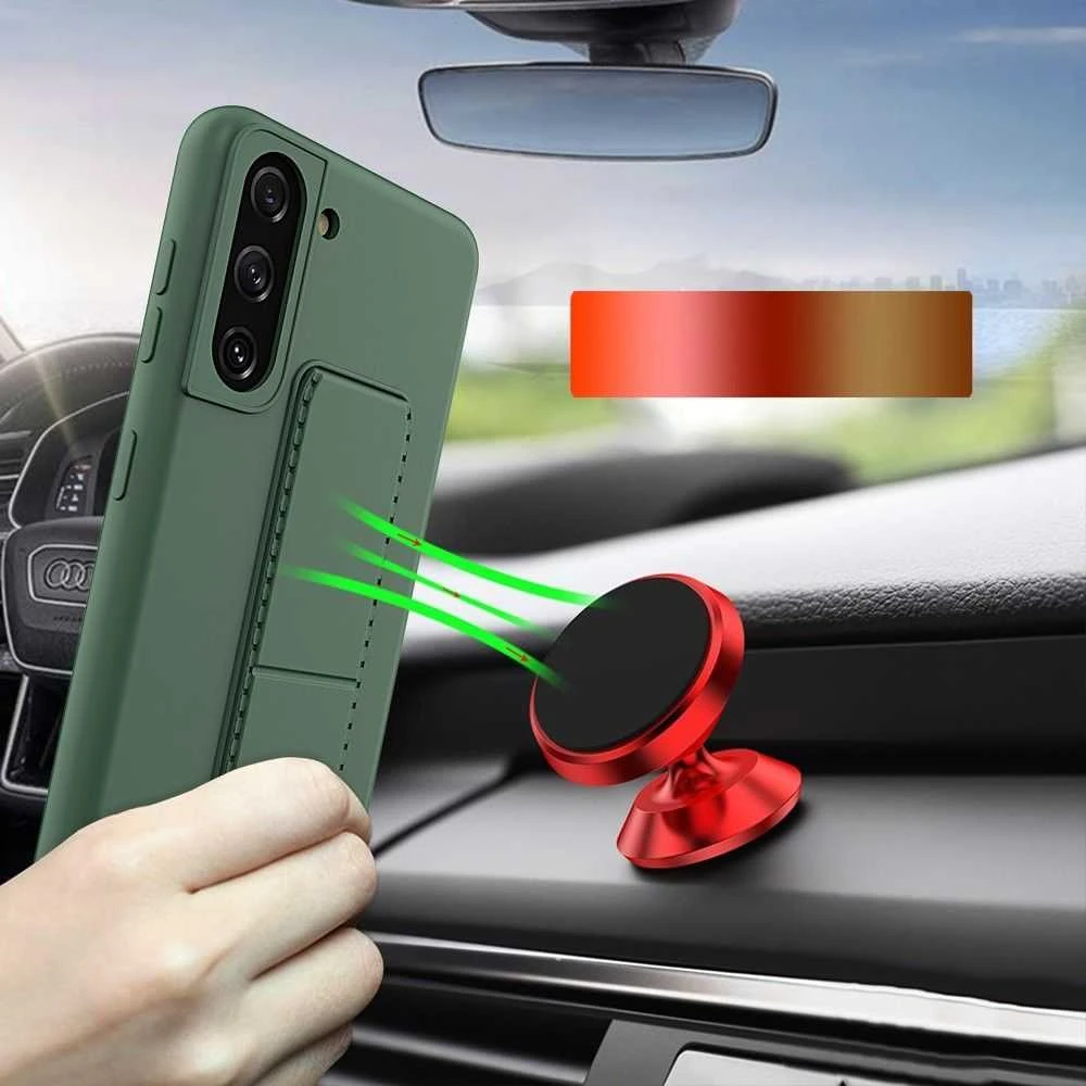 Wozinsky silikoninis dėklas su stovu, skirtas Samsung Galaxy S21+ 5G kickstand dėklui