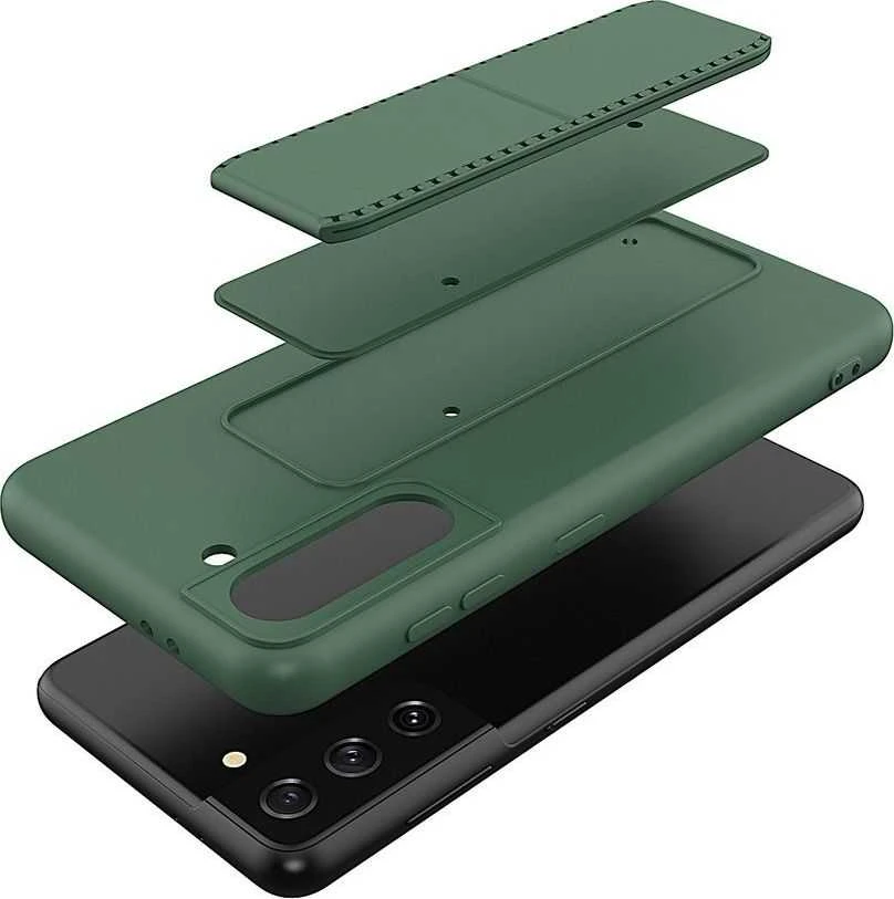 Wozinsky silikoninis dėklas su stovu, skirtas Samsung Galaxy S21+ 5G kickstand dėklui
