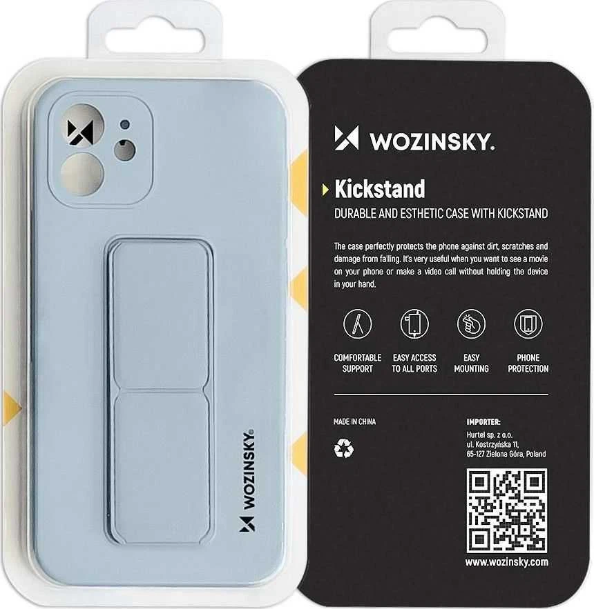 Dėklas Wozinsky Wozinsky Knickstand Case Lankstus silikono atveju su "iPhone 12 Pro stendas Max geltona