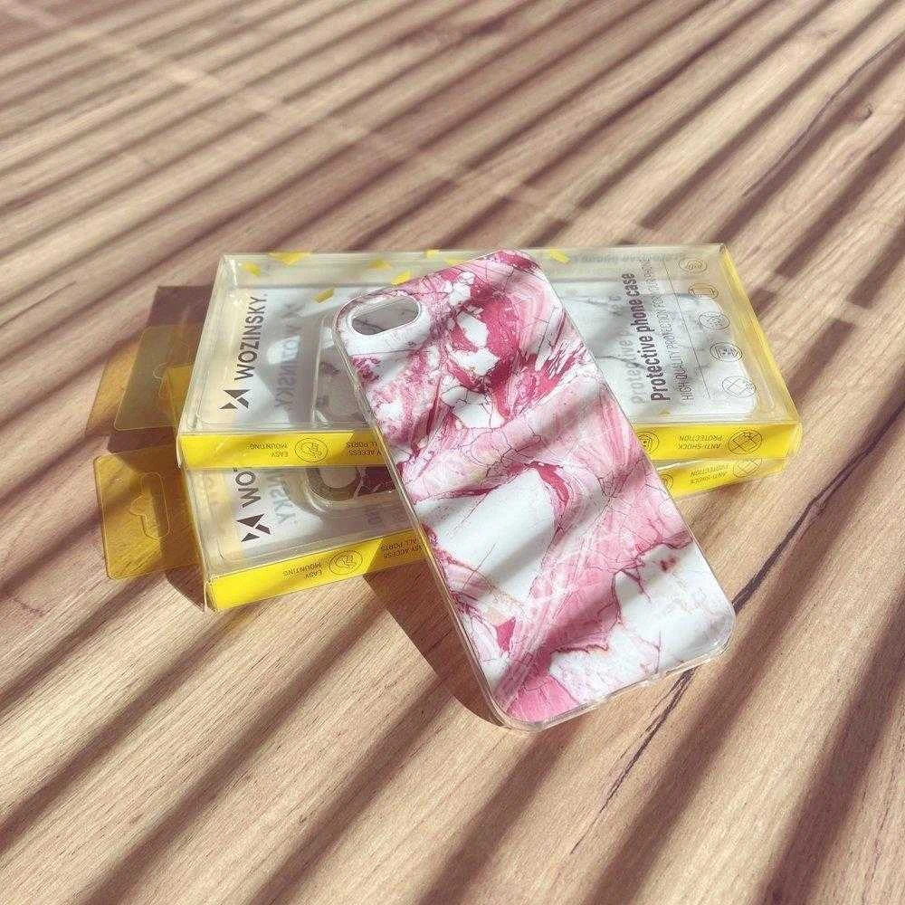 Wozinsky Marble TPU dėklas skirtas Samsung Galaxy S22 + (S22 Plus), juodas