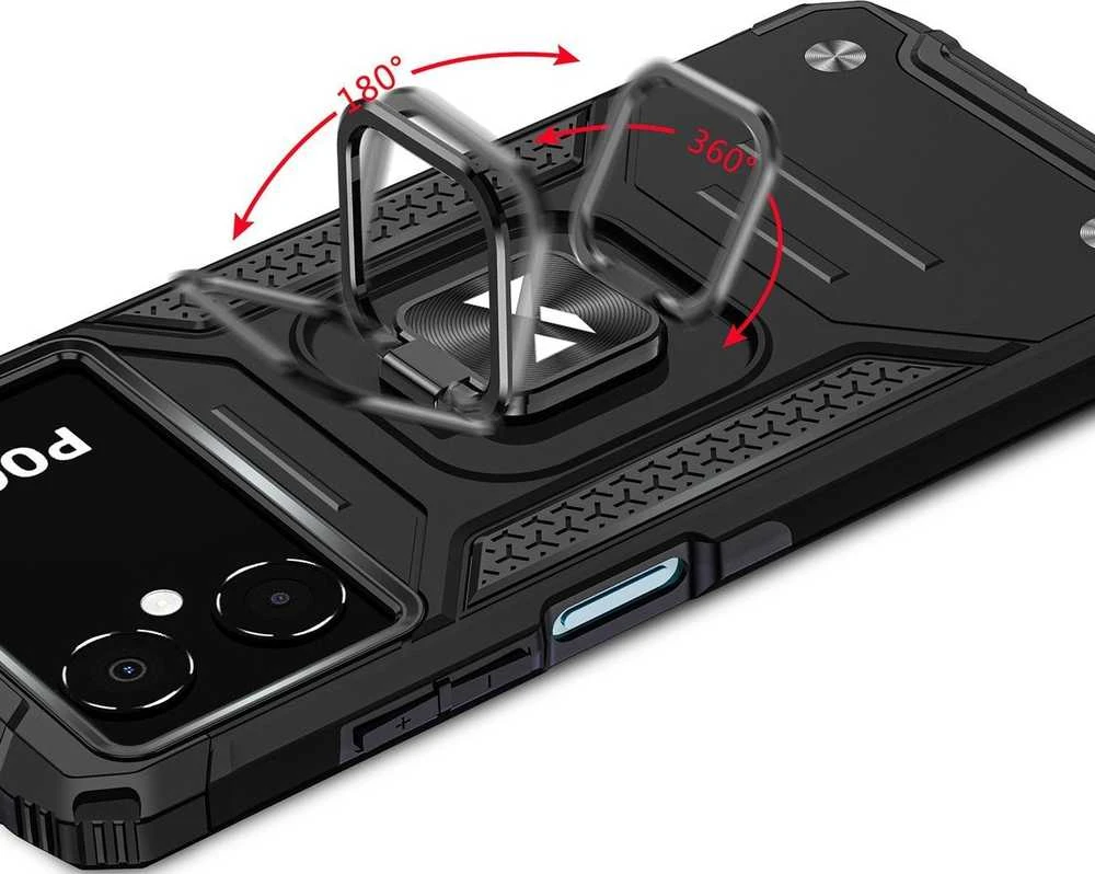 Wozinsky Dėklas Armored Case Samsung Galaxy A03 Magnetic Holder Ring Armor juoda