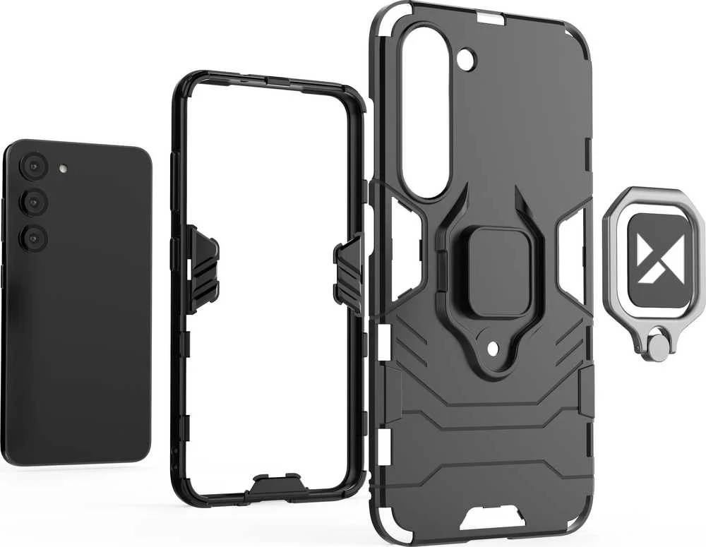Wozinsky Dėklas Armored Case Samsung Galaxy S23+ Magnetic Holder Ring Armor juoda