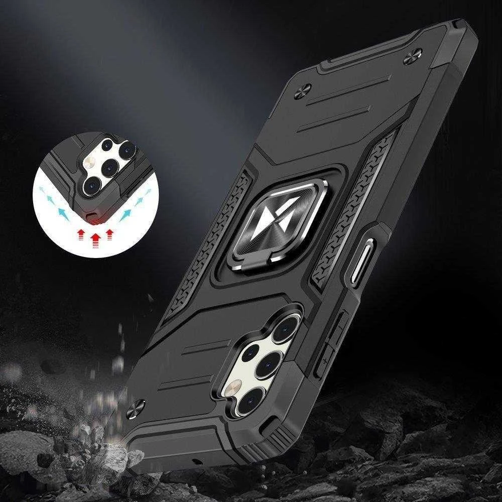 Wozinsky Ring Armor dėklas skirtas Samsung Galaxy A73, juodas