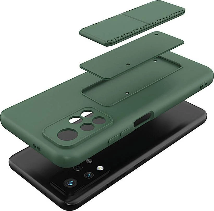 Wozinsky Kickstand dėklas skirtas Xiaomi Redmi 10, juodas
