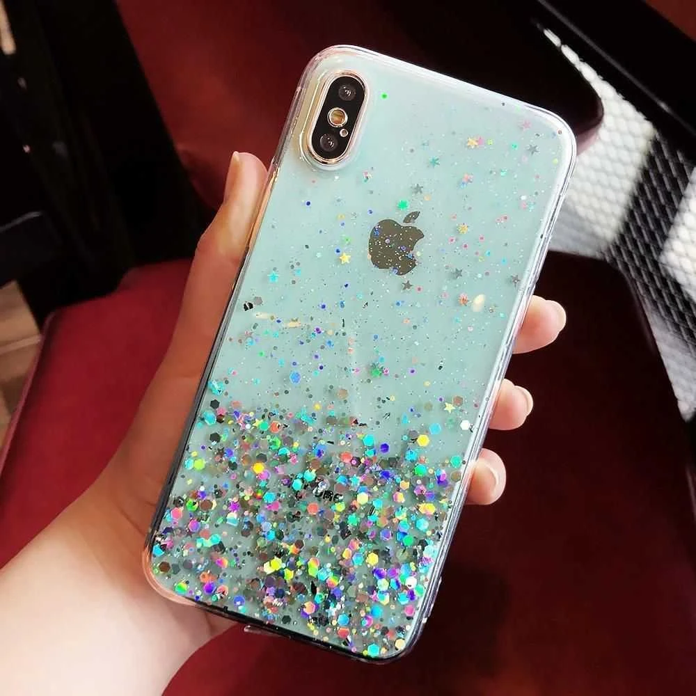 Wozinsky Star Glitter Shining dėklas skirtas iPhone 12 Pro Max, juodas