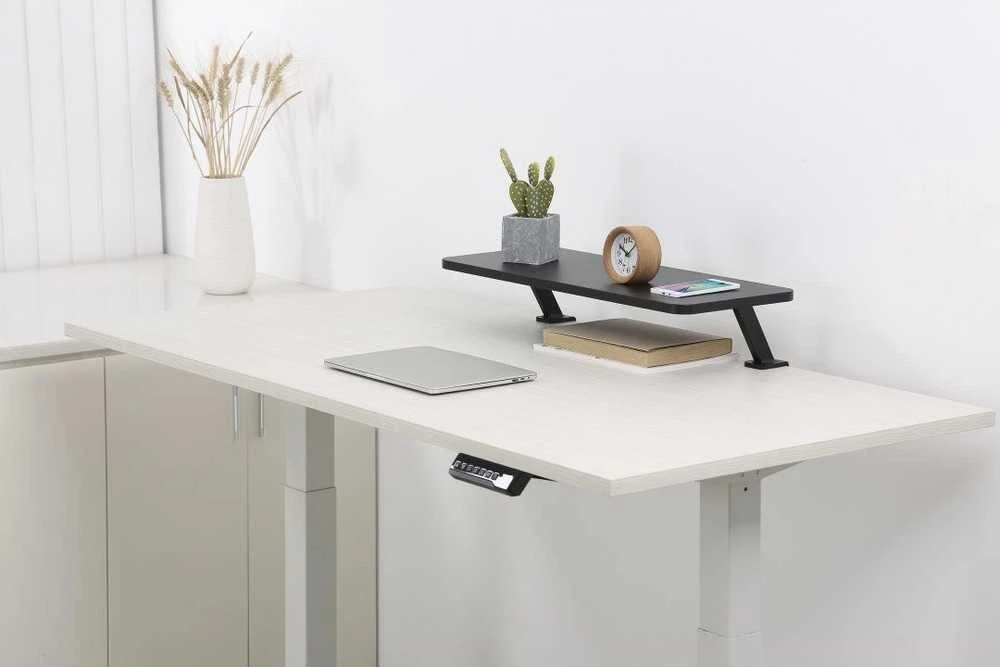 Laikiklis WP monitoriaus stovas, tvirtinamas prie stalo, juoda, metalinė/mdf plokštė, 20 kg keliamoji galia, Powerton, ergo