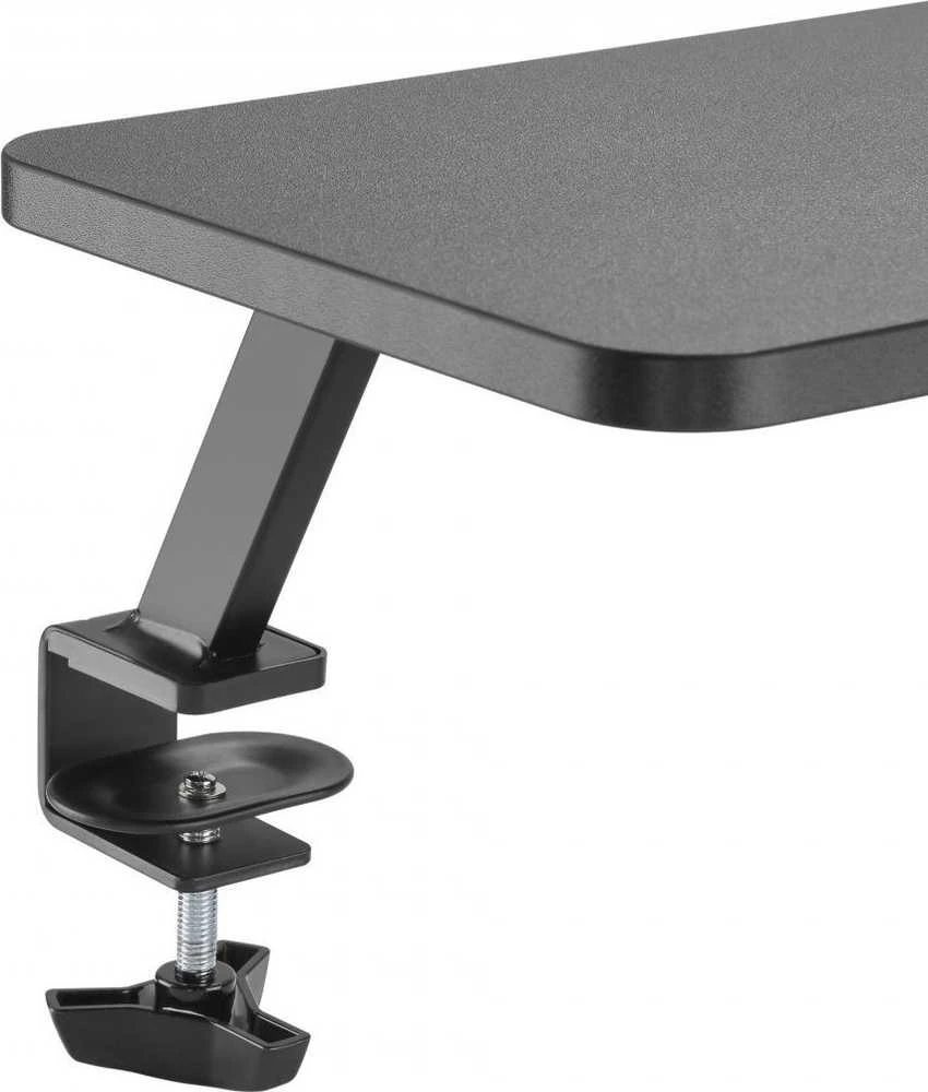 Laikiklis WP monitoriaus stovas, tvirtinamas prie stalo, juoda, metalinė/mdf plokštė, 20 kg keliamoji galia, Powerton, ergo