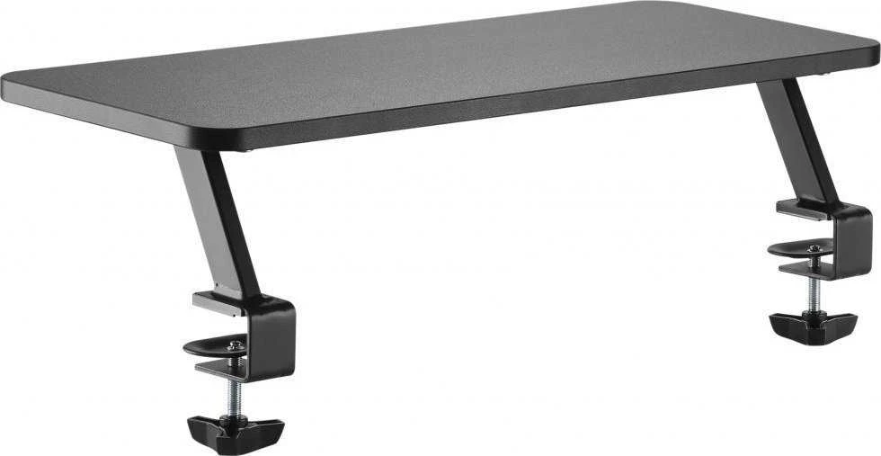 Laikiklis WP monitoriaus stovas, tvirtinamas prie stalo, juoda, metalinė/mdf plokštė, 20 kg keliamoji galia, Powerton, ergo