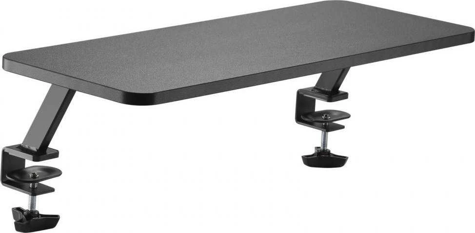 Laikiklis WP monitoriaus stovas, tvirtinamas prie stalo, juoda, metalinė/mdf plokštė, 20 kg keliamoji galia, Powerton, ergo