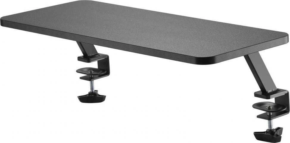 Laikiklis WP monitoriaus stovas, tvirtinamas prie stalo, juoda, metalinė/mdf plokštė, 20 kg keliamoji galia, Powerton, ergo