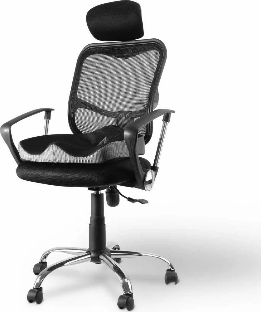 WP Ortopedinė pagalvė, slėgiui atsparus plastikinis antgalis, ergonomiška, juoda, Powerton