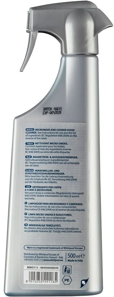 Mikrobangų krosnelių valiklis WPRO 484000008424, 500 ml